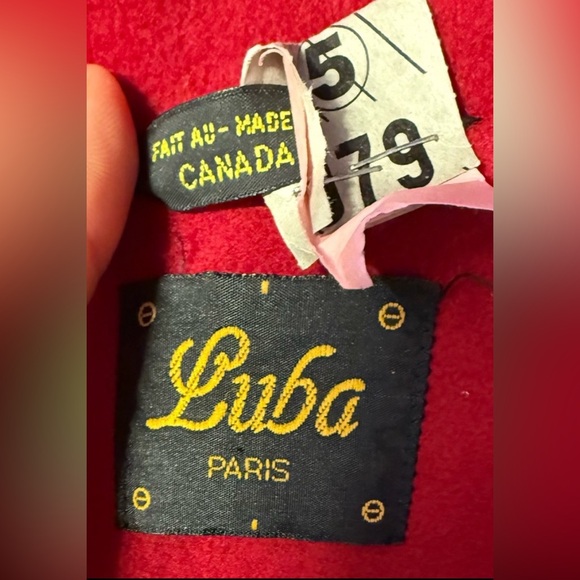 Luba Paris Red Pea Coat vintage - Picture 4 of 4